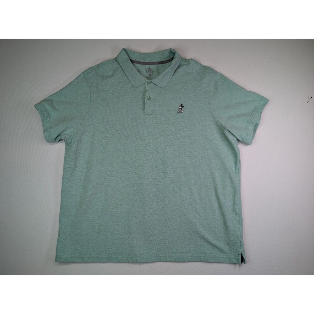 Disney Parks Mens Green Mickey Mouse Collared Shirt Size XXXL